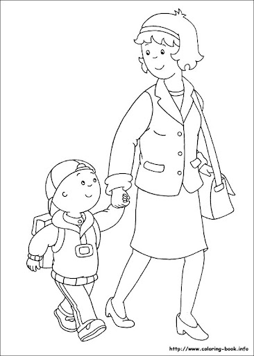 caillou dibujos para pintar