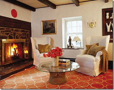 Eldon Wong designer rug mirrors bull's-eye painting aug 06