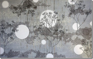 Meyer Kairos, Last Summer's Hemlock, 30x48 diptych, encaustic on panel, $4300