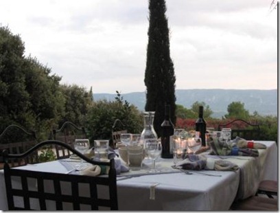 Dinner on terrace
