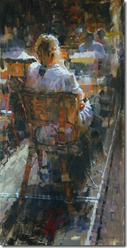 Alone at a Paris Cafe 30x15 $4000