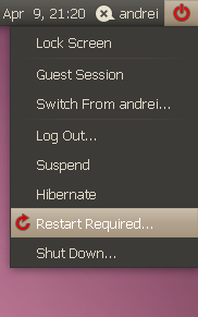 indicator applet session restart required ubuntu 10.04 lucid screenshot