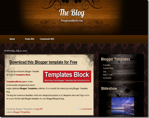 The Blog Blogger Template