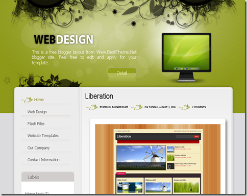 Web Design Blogger Template
