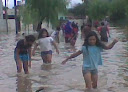 El agua cubrió las calles en la isla Alto Verde, Santa Fe
