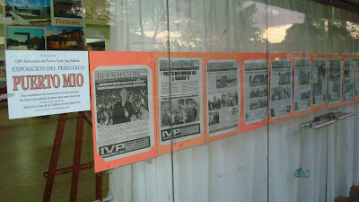 Hasta la vidriera del frente fue utilizada para la exposición