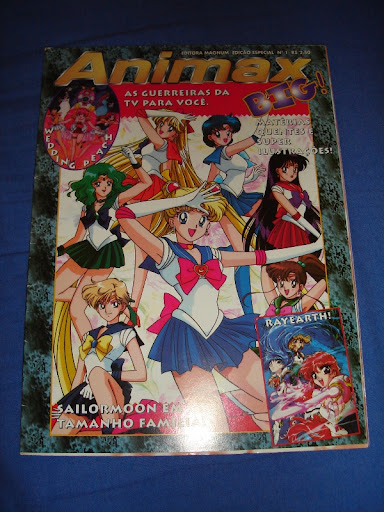 Animax BIG Revista Animax BIG, primeira e unica edição ..., poster da Sailor Moon, Rayearth, atrás do poster tem apresentação e disseres sobres esses animes e mais um chamado Wedding Peach (Nunca vi!)