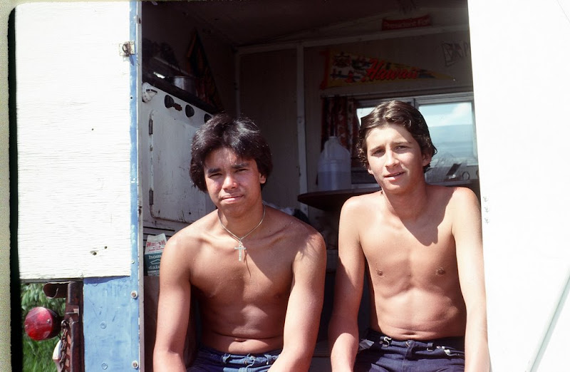 Eugene at age 16 with buddy, Tim White