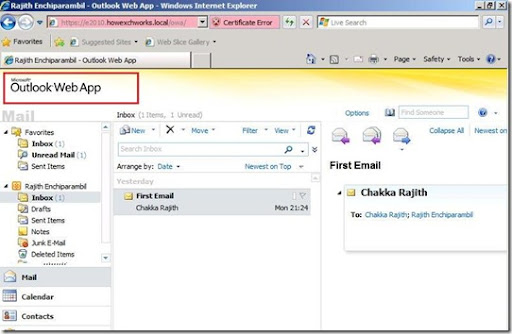 Outlook Web App In Exchange