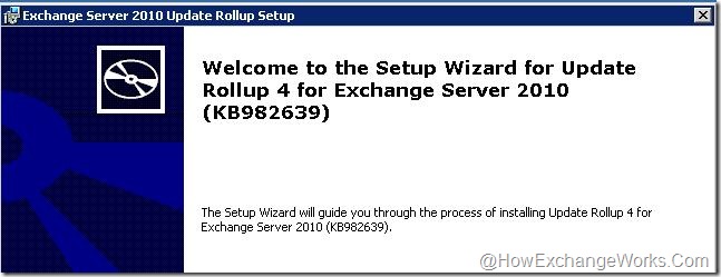 Update Rollup 4 For Exchange 2010