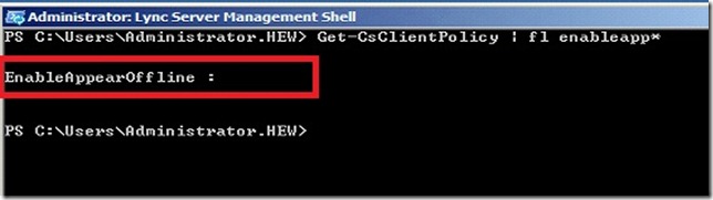 Appear offline status in def client policy