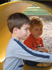 Will (best friend) and Cole in the "Batmobile"