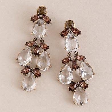 dramatic statement earring - streamlined with bold glass stones