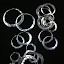 sterling silver round hoop earrings