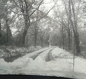 Snow on A Country Road