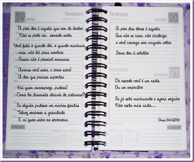 Diário-Sentimentos-Solidão-Tristeza Diário-Sentimentos-Solidão-Tristeza