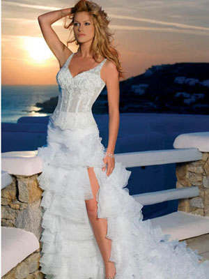 beach bridal gown