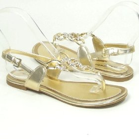 Gold Thong Bridal Sandal