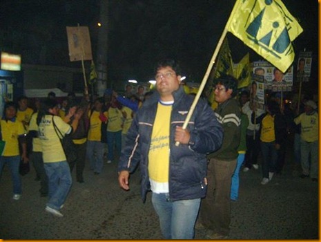 Ing. Julio Ferrer Lavado, Coordinador de Obras y Jefe de campaña del Movimiento La Familia en la provincia de Huarochirí