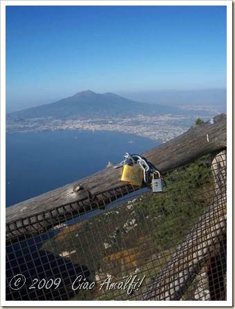 Ciao Amalfi Coast Blog Love Locks Vesuvius