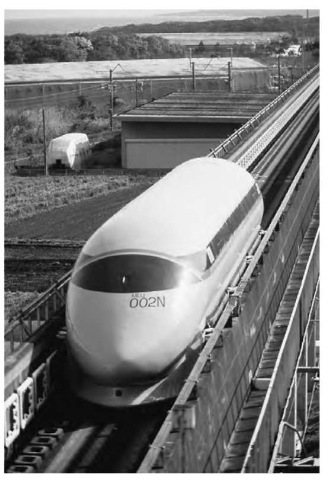 maglev trains, like this experimental one in Miyazaki, Japan, may represent the future of mass transit. 