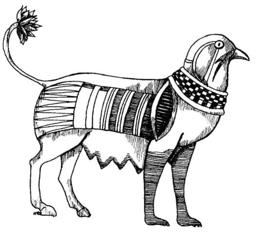 The saget, a mythical creature found on a tomb wall in Beni Hasan and dating to the Twelfth Dynasty.