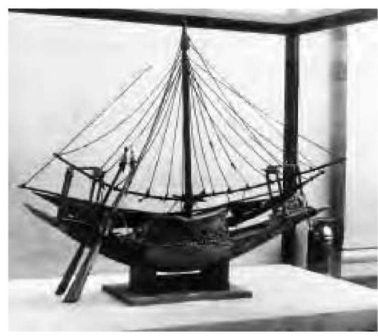 A Spirit Boat, the vessel used to ferry the dead Egyptians to the paradise of eternity after being found worthy in the Judgment Halls of Osiris. 