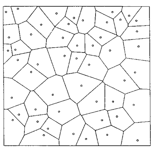 An example of Dirichlet tessellation. 