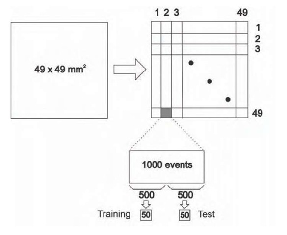 Methodology to obtain the training/test subsets 