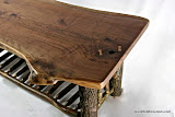Table made with Black Walnut and Hickory Legs.