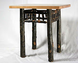 Beautiful end table made with hickory legs and a veneer maple top.