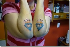 Girls Diamond Tattoo On Hand