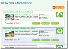 Huge Selection of North Cornwall Holiday Parks from holidayparkhols