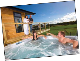 Relax and Take it Easy in the Private Hot Tub with your Log Cabin