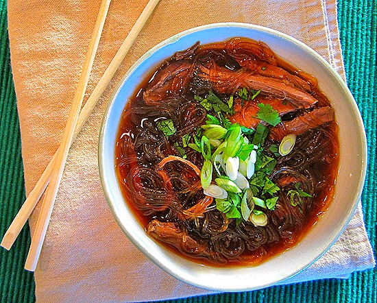Pork & Noodle Soup with Cinnamon & Star Anise