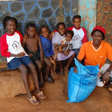  &ndash; Ann Marie, Lucy and the Bridge Family (without the mother who is now in hospital) with bag of rice from Nazareth House Apostolate. ......© 2008 NHA Photo.