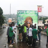  &ndash; SLPP Presidential Election Campaign Rally, Freetown Sierra Leone..August 2007.....Held during VERY heavy rains.....© 2007NHA photographs/JBM