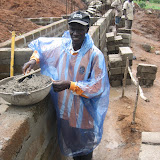  &ndash; (1 August 2007)_Mixing mortar, Nazareth House School, Kabala... © 2007 NHA photos, J Mansaray