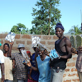 &ndash; The Construction workers each get flip flops -- Sept 2007.......© 2007 NHA photos
