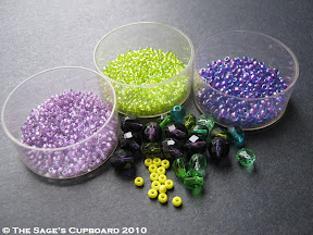 Purple Meadow Necklace Bead Palette