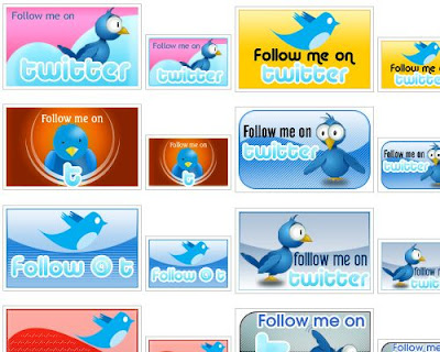 twitter button 25套可爱的Twitter小鸟图标
