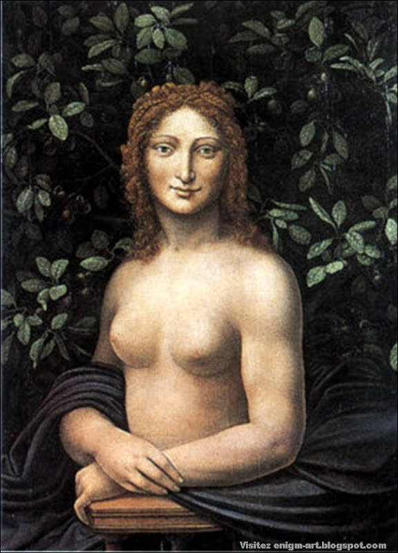 Imitateur de Leonard, Mona Vanna ou Joconde nue, XVIème, XVIIème siècle. Imitateur de Leonard, Mona Vanna ou Joconde nue, XVIème, XVIIème siècle.