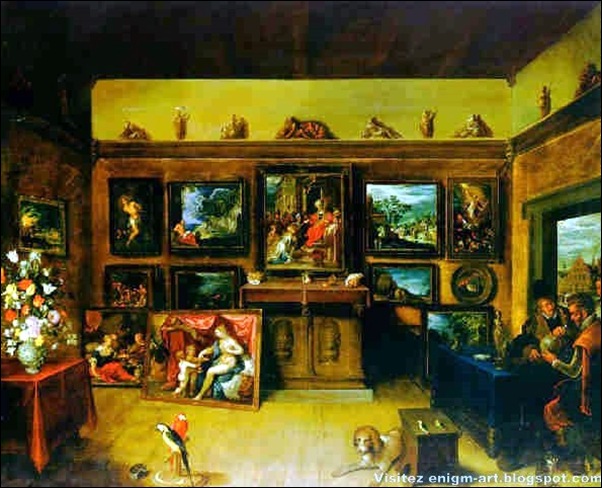 Frans Francken le Jeune, galerie d'homme de science,  1612 