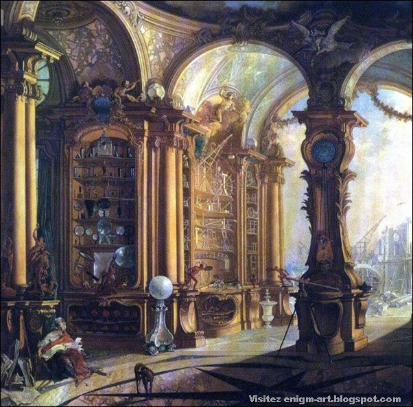 Jacques de Lajoue, Le cabinet de Bonnier de La Mosson, 1734 Jacques de Lajoue, Le cabinet de Bonnier de La Mosson, 1734
