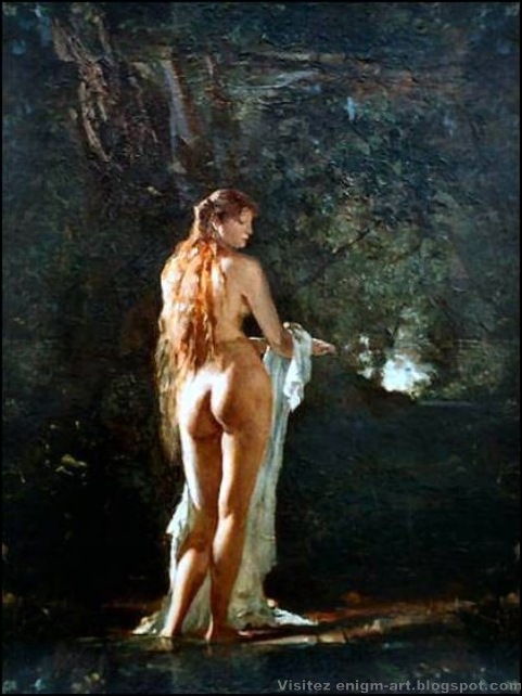 Paul Merwart , Vénus callipyge et cheveux longs Paul Merwart , Vénus callipyge et cheveux longs