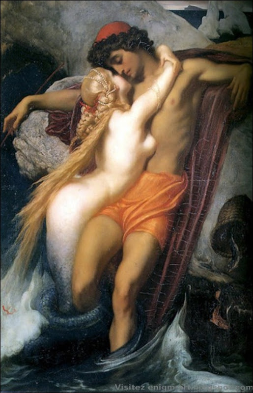 Frederic Leighton, Le pêcheur et la Sirène, 1858 Frederic Leighton, Le pêcheur et la Sirène, 1858