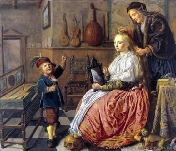 Molemaer, Allégorie de la Vanité ou Femme à sa toilette, 1633 Molemaer, Allégorie de la Vanité ou Femme à sa toilette, 1633
