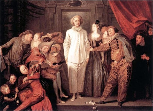 Les Comédiens italiens par le peintre français Watteau