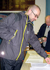 Noel checks the results - he's fairly happy