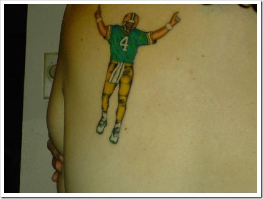 Brett Favre tattoo Brett Favre tattoo.